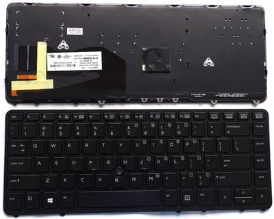 Teclado para HP Elitebook 740 Plateado Retroiluminado - Compatible con P/N V142026CK1 SILVER Elitebook 740 840 850 G1 840 G2 850 G2 Series ZBook 14